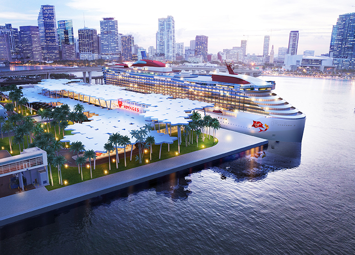 Virgin Voyages unveils design of its new terminal at portmiami